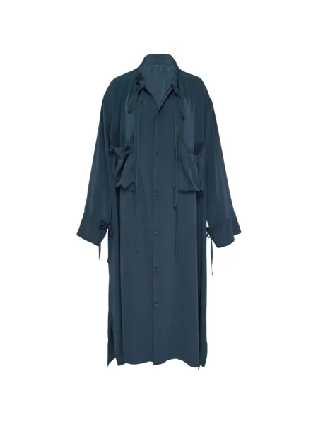 Rochie midi Y's drapată albastru