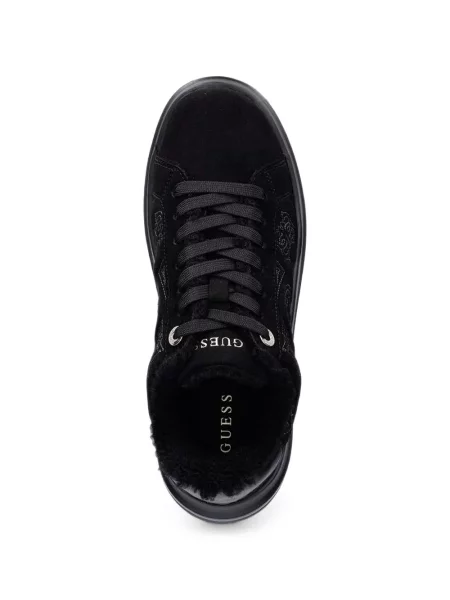 Sneakerși Guess cu platformă cu autograf negru