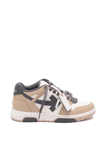 Sneakerși Off-white din piele alb