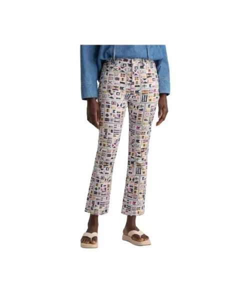 Wielobarwność jeansy Gant z nadrukiem dzwony