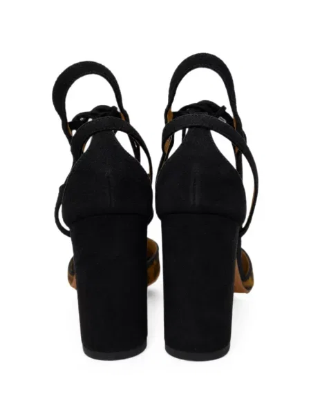 Сандали Aquazzura с връзки с дантела черно