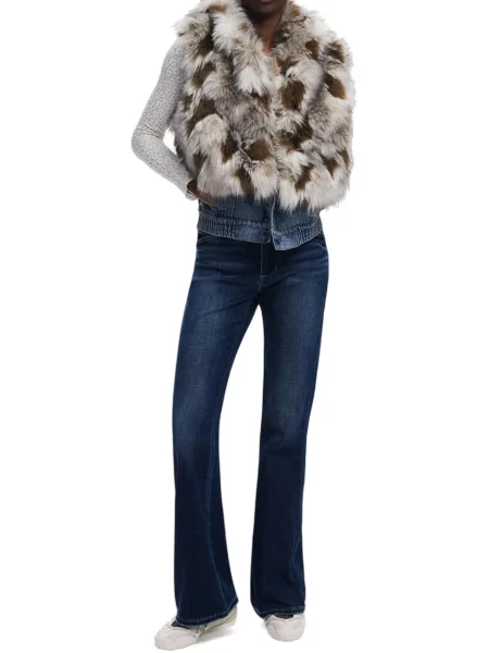 Kamizelka Desigual Bunny Fur Vest Brown XS brązowa