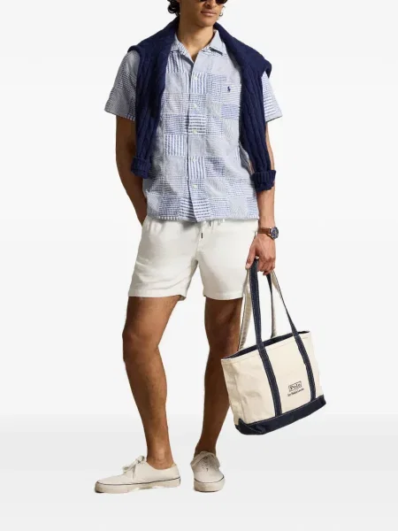 Ριγέ δερμάτινος κάλτσες Polo Ralph Lauren με κορδόνι μαύρο