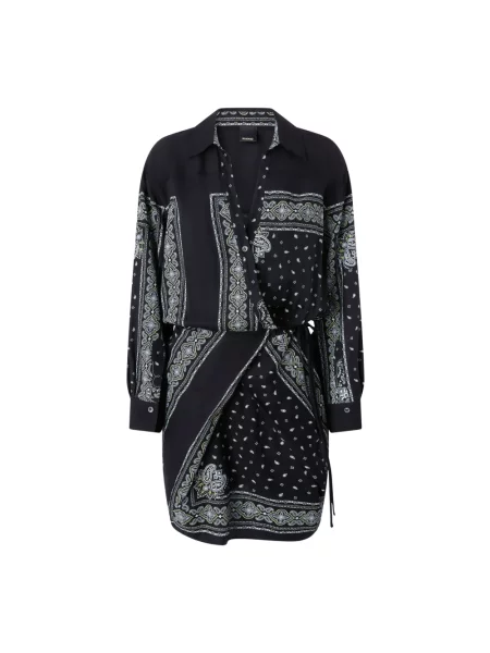 Sukienka Pinko z nadrukiem z wzorem paisley czarna