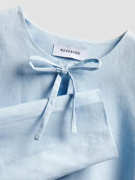Reserved Жилет для костюма з льону блідо-блакитний блакитний