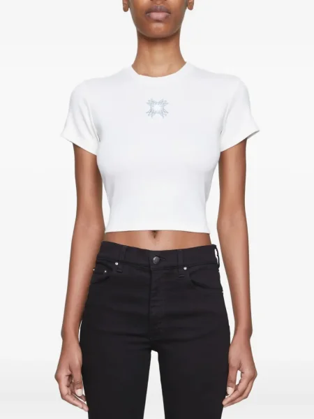 Tricou Amiri cu decolteu rotund alb
