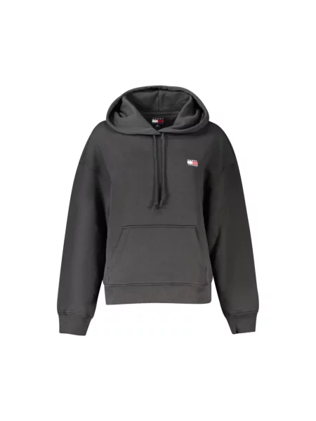 Bluza z kapturem Tommy Hilfiger z kapturem retro czarna