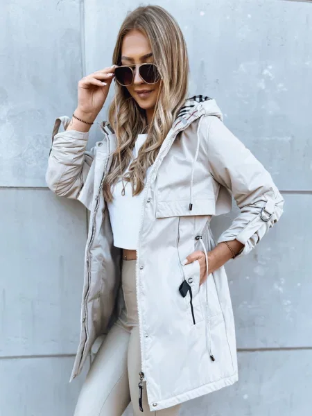 Kurtka przejściowa parka STARK STYLE jasnobeżowa Dstreet