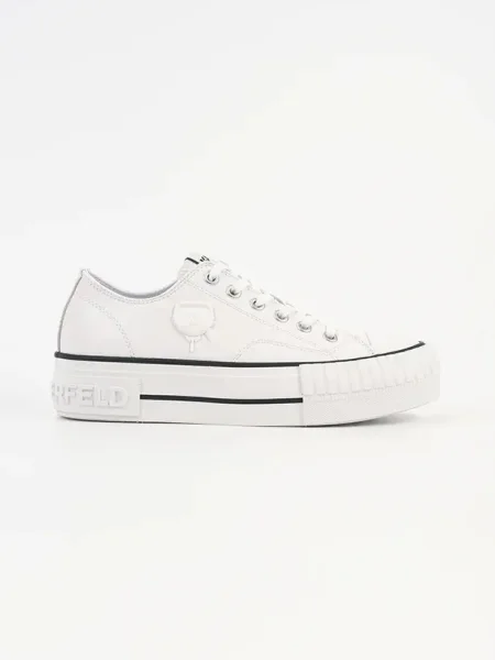 Sneakerși Karl Lagerfeld din piele alb