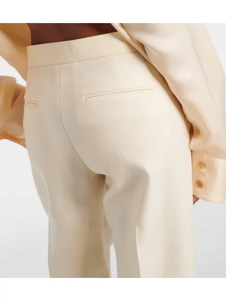 Pantaloni Khaite de lână alb