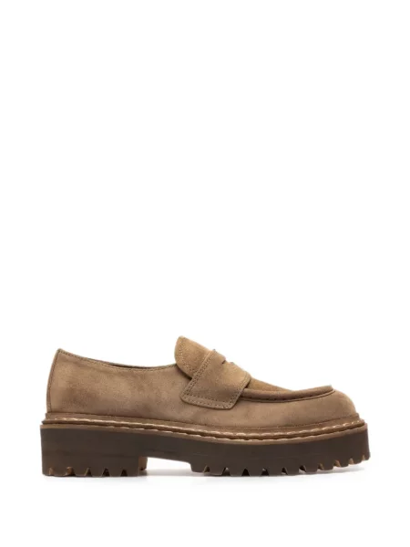 Pantofi loafer Officine Creative din piele de căprioară