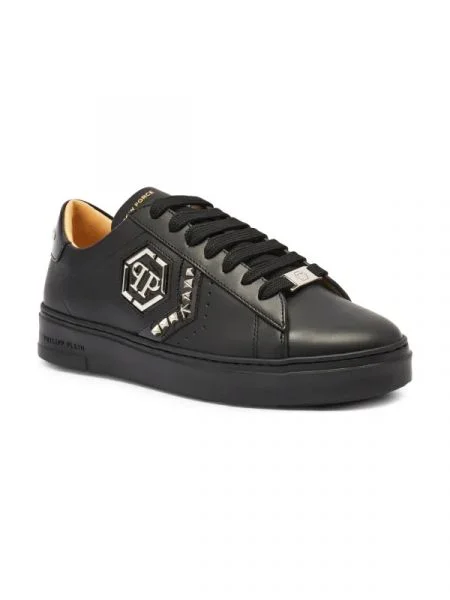 Philipp Plein De piele sneakers Arrow Force negru