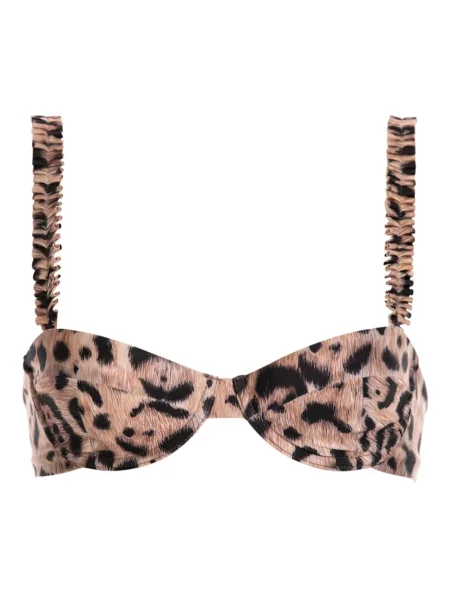 Top Agua By Agua Bendita cu imagine cu model leopard maro