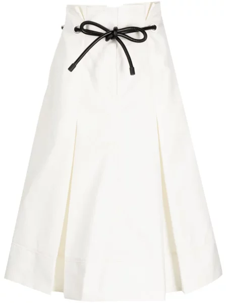 Fustă midi 3.1 Phillip Lim până la genunchi alb