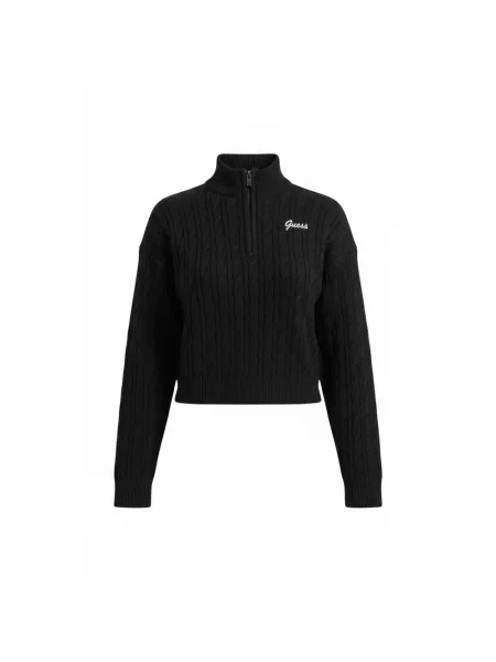 Sweter z golfem Guess czarny