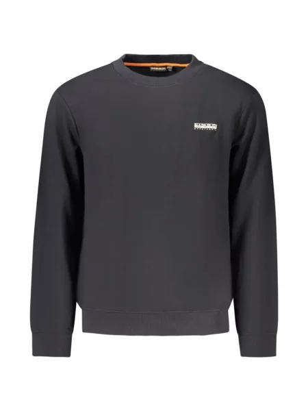 Hanorac crewneck Napapijri cu decolteu rotund cu autograf negru