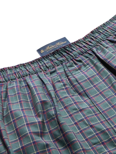 Boxeri Brooks Brothers în carouri verde