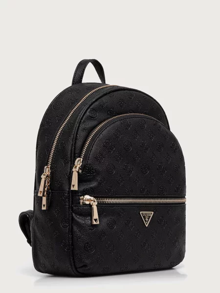 Guess rucsac pentru femei cu imitație de piele MANHATTAN II negru