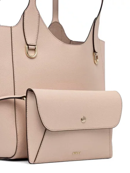 Geantă shopper Furla din piele roz