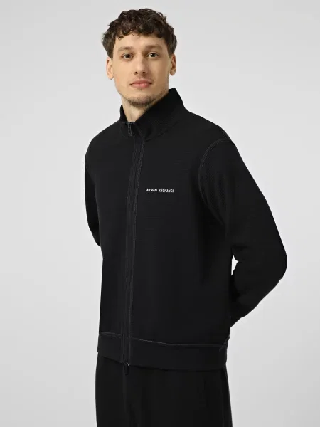 Кофта Armani Exchange темно-синій бавовна/поліестер/еластан синій