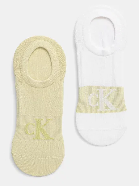 Чорапи Calvin Klein Jeans 2 чифта зелено