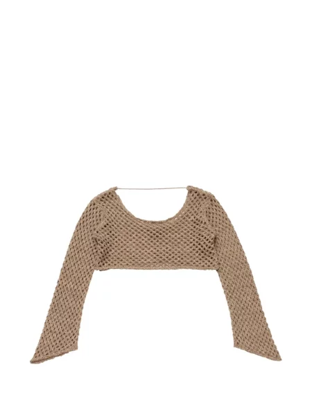 Top Elegancia tricotate maro