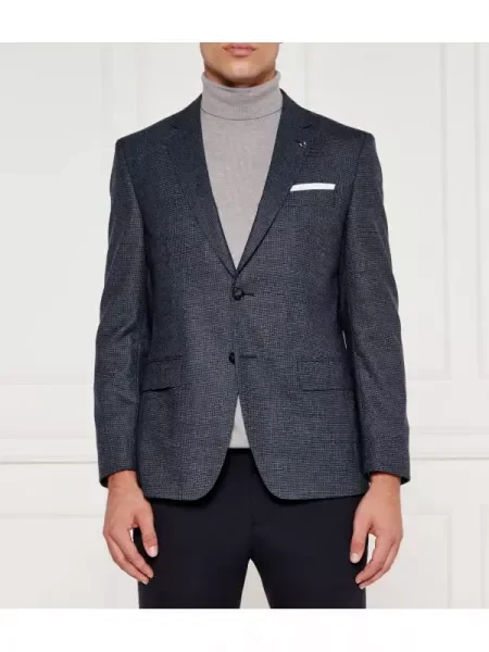 BOSS BLACK De lână sacou negru