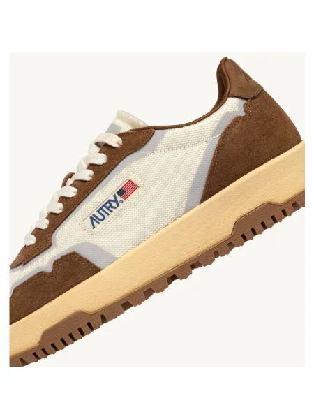 Sneakersy Autry brązowe