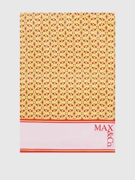 Шелковый шарф Max & Co желтый