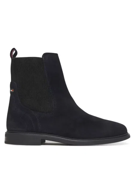 Tommy Hilfiger Gležnjarji Chelsea Flag Boot Mornarsko modra