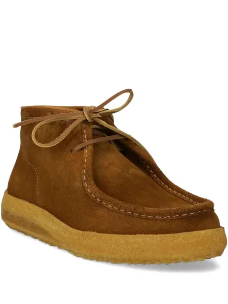 Botine Astorflex cu șireturi din piele de căprioară maro