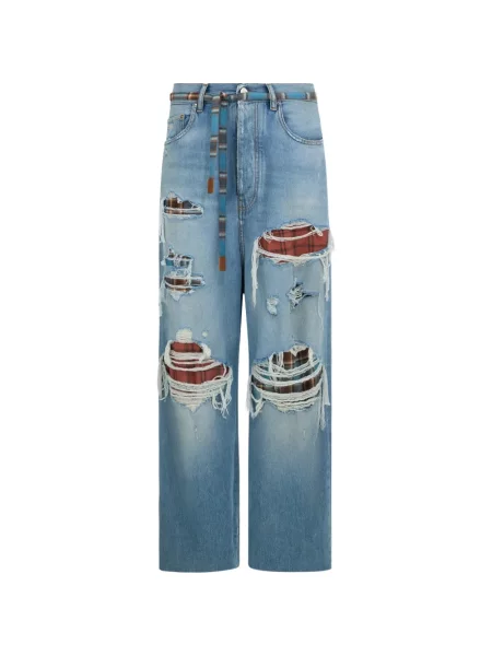 Blugi Amiri de flanelă albastru