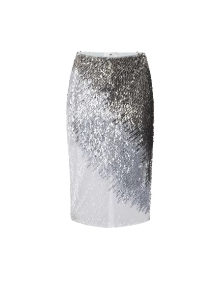 Spódnica midi Elisabetta Franchi tiulowa szara
