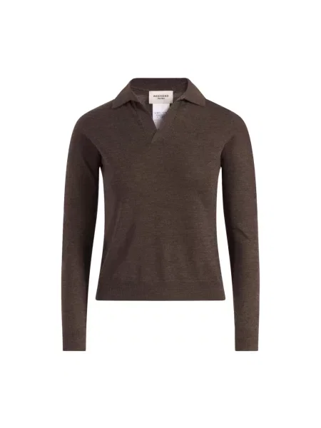 Sweter Weekend Max Mara z kaszmiru brązowy