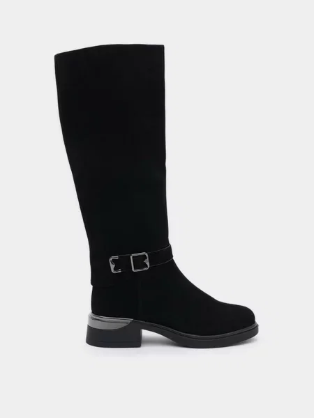 Замшевые сапоги Blizzarini черные