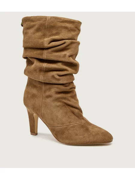 Kurt Geiger Botine cu Elizabeth | piele întoarsă maro