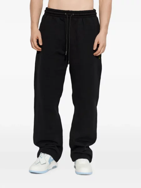 Pantaloni Off-white cu imagine alergare alb