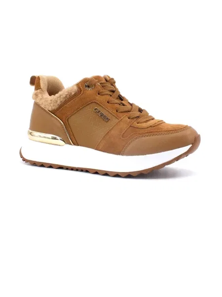 Sneakersy Guess skórzane brązowe