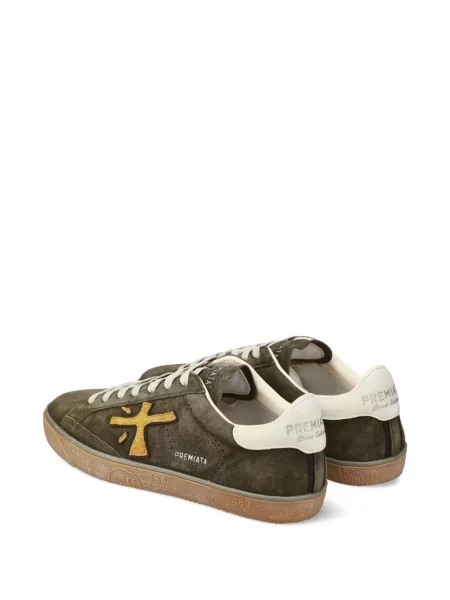 Sneakerși Premiata din piele de căprioară verde