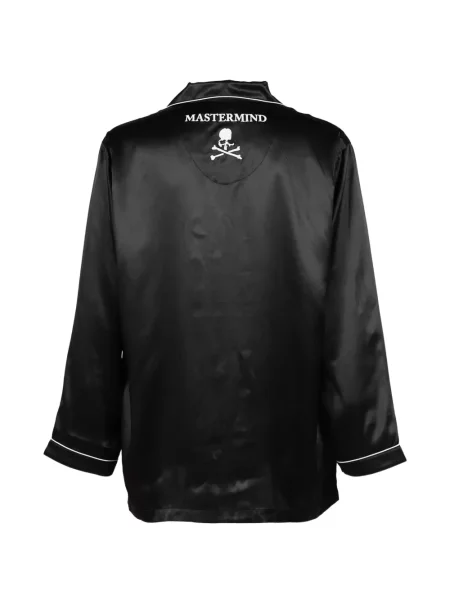 Pijamale Mastermind World cu broderie de mătase negru