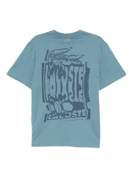 Tricou grafic Lacoste cu imagine albastru