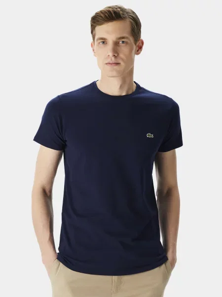 Lacoste Футболка Темно-синій Бавовна/еластан синя