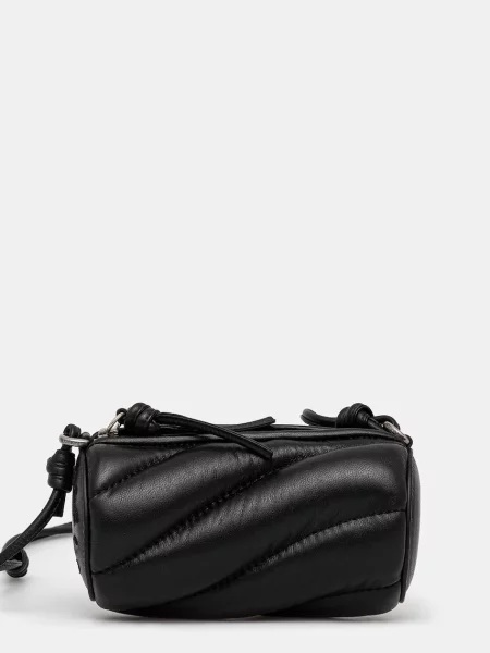 Кожена чанта Fiorucci Leather Micro Mella Bag черно