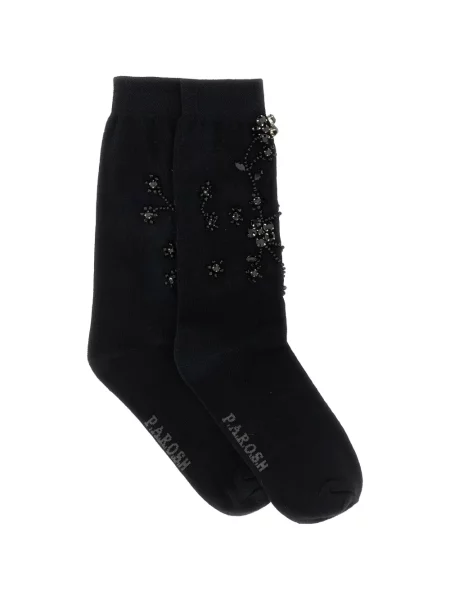 Șosete P.a.r.o.s.h. cu model floral negru