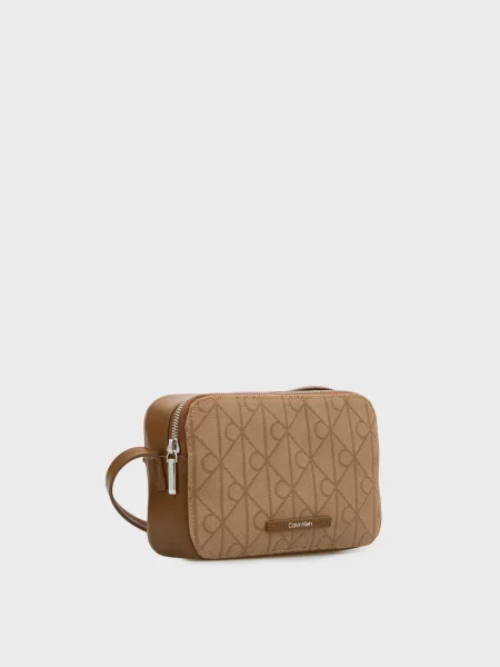 Жакардова сумка Calvin Klein бежева