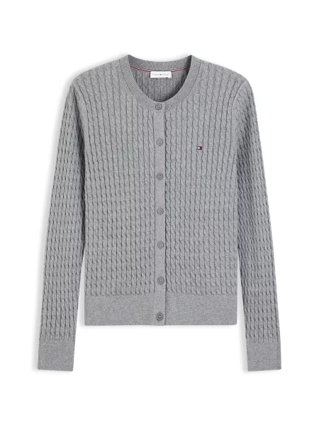 TOMMY HILFIGER Πλεκτή ζακέτα γκρι