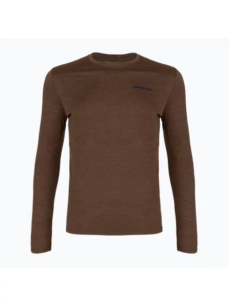 Longsleeve pentru bărbați Patagonia Cap Cool Daily Boardshort Logo LS berm brown light berm brown x-dye maro