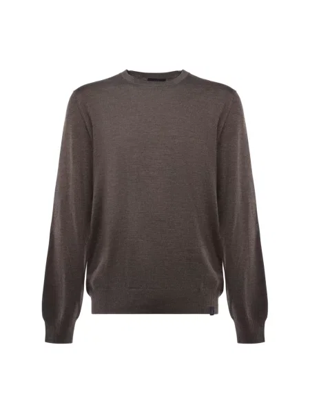 Sweter Fay wełniany brązowy
