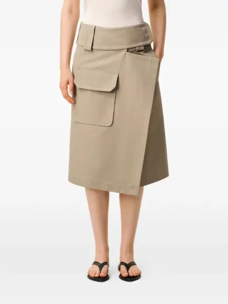 Spódnica midi Ami Paris do kolan kopertowa