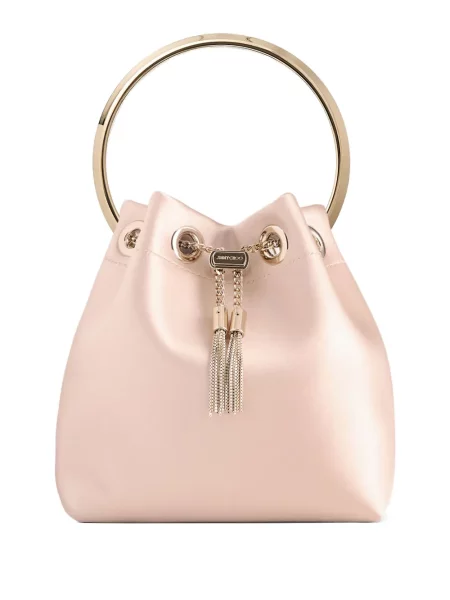 Geantă bucket Jimmy Choo roz